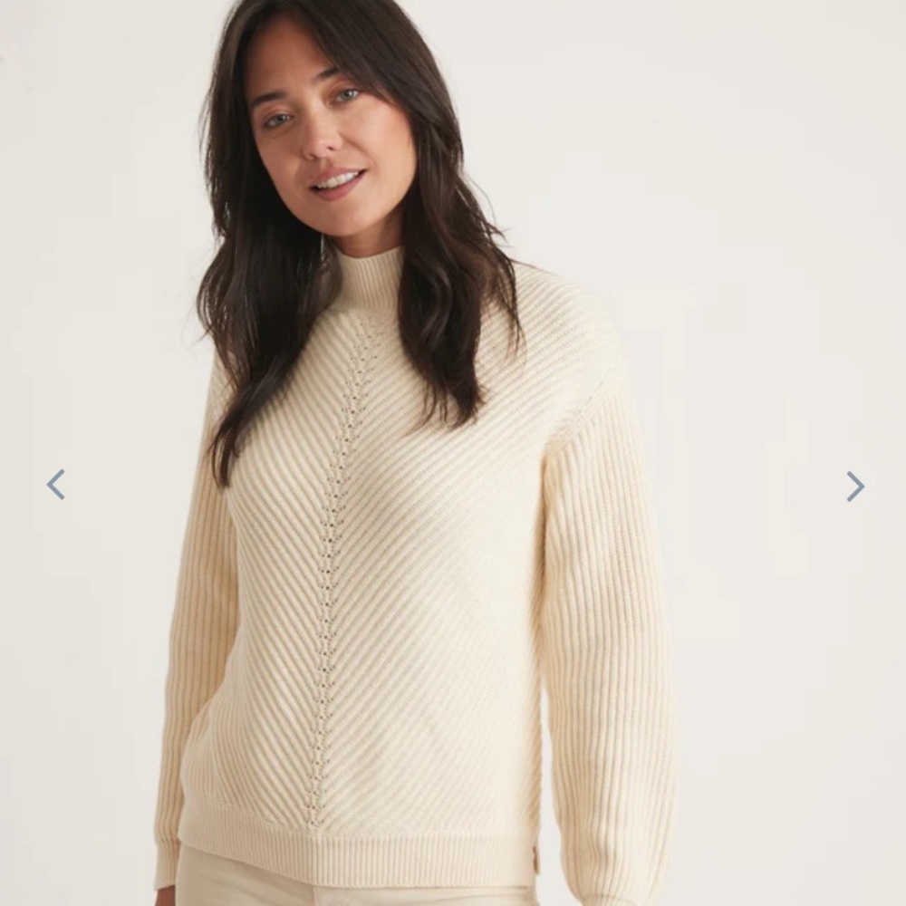 Marine Layer Skylar Turtleneck Sweater in Ivory